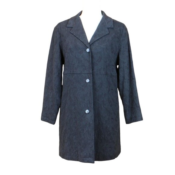 J.Jill Stretch Blazer & Pant Suit Baroque Fabric Black Jacket 10 Pant 8P D174 - Picture 10 of 10